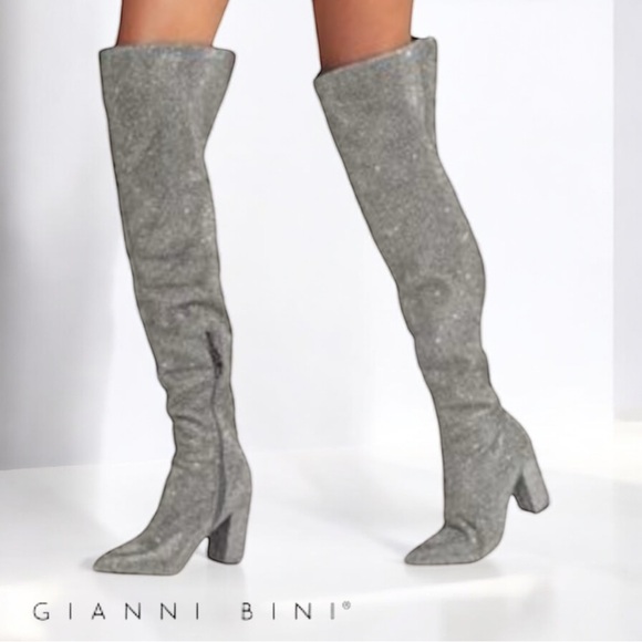 GB Queen-Bee Rhinestone Over The Knee Boots - See Video!! - Picture 4 of 15